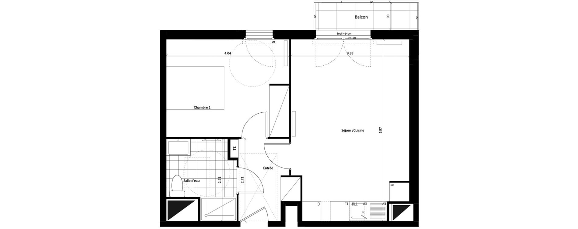 Appartement T2 de 45,03 m2 &agrave; Drancy Centre
