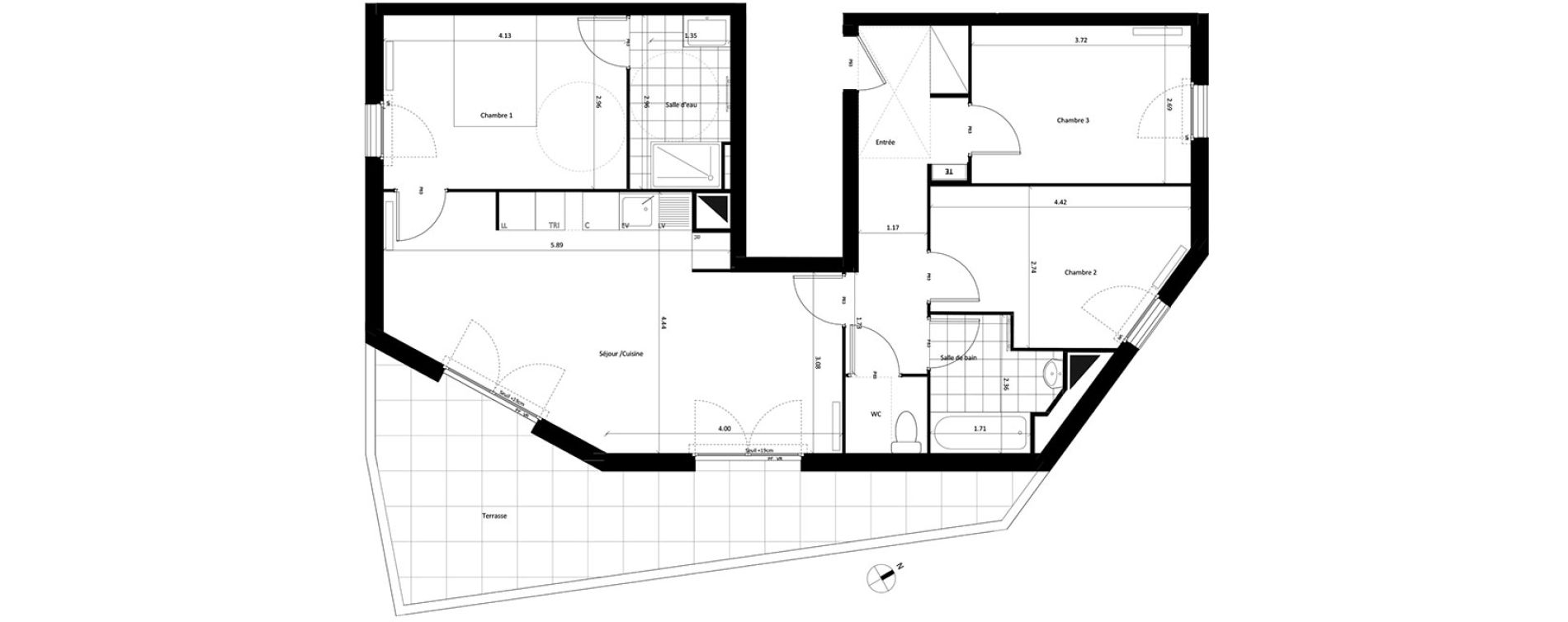 Appartement T4 de 80,15 m2 &agrave; Drancy Centre