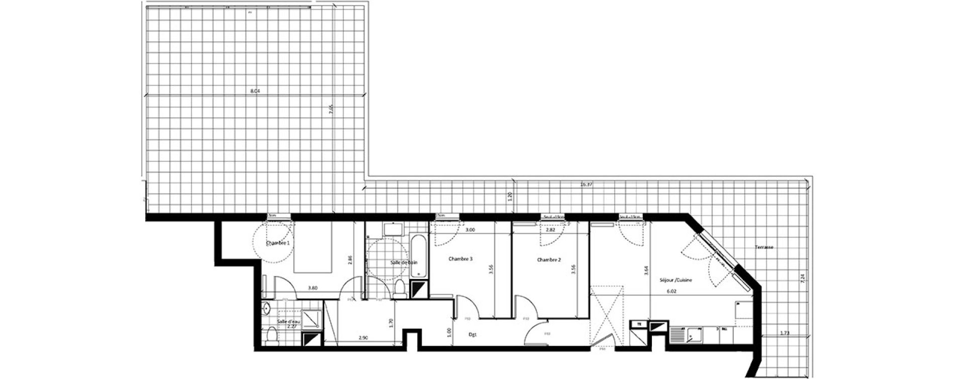 Appartement T4 de 78,58 m2 &agrave; Drancy Centre