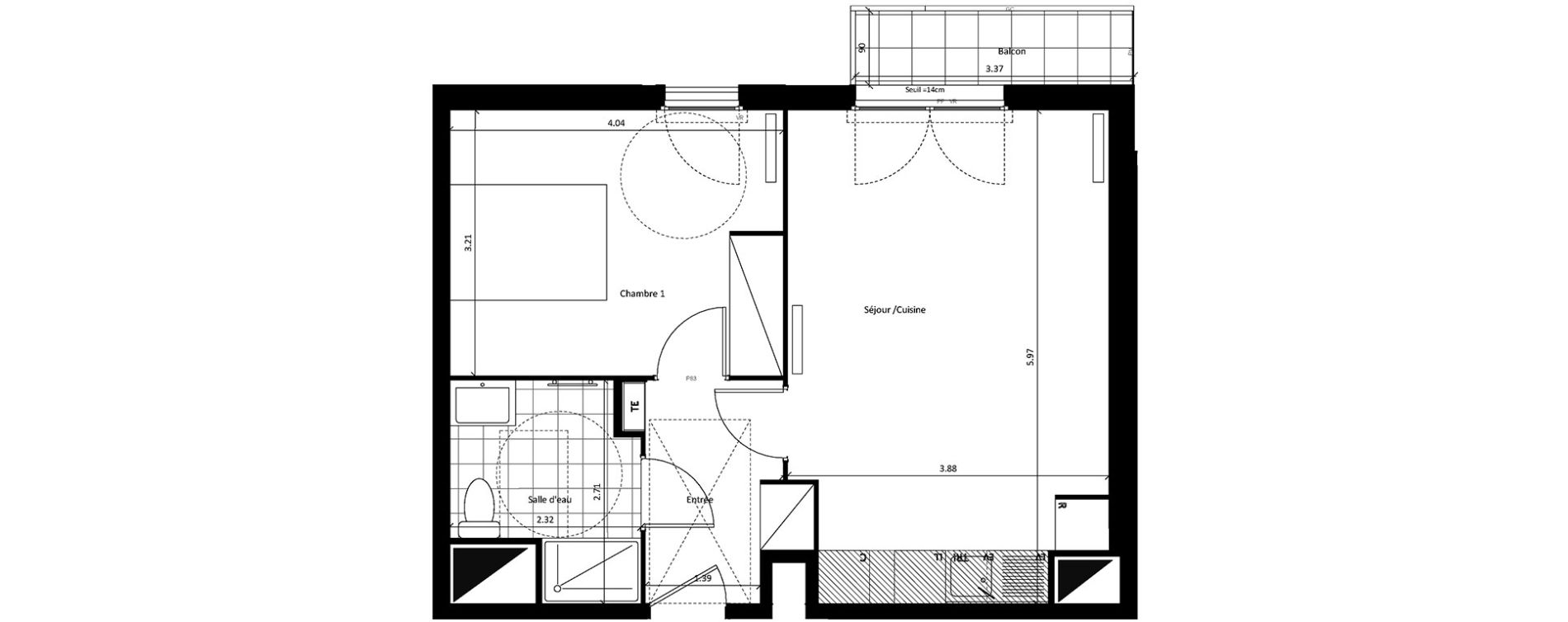 Appartement T2 de 45,01 m2 &agrave; Drancy Centre