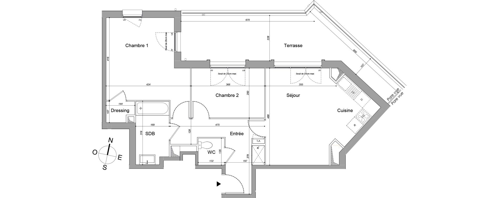 Appartement T3 de 64,79 m2 &agrave; Drancy Les oiseaux
