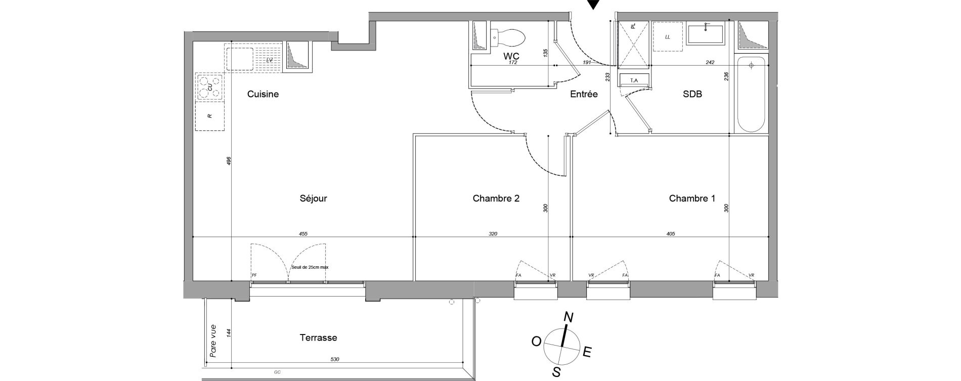 Appartement T3 de 59,81 m2 &agrave; Drancy Les oiseaux