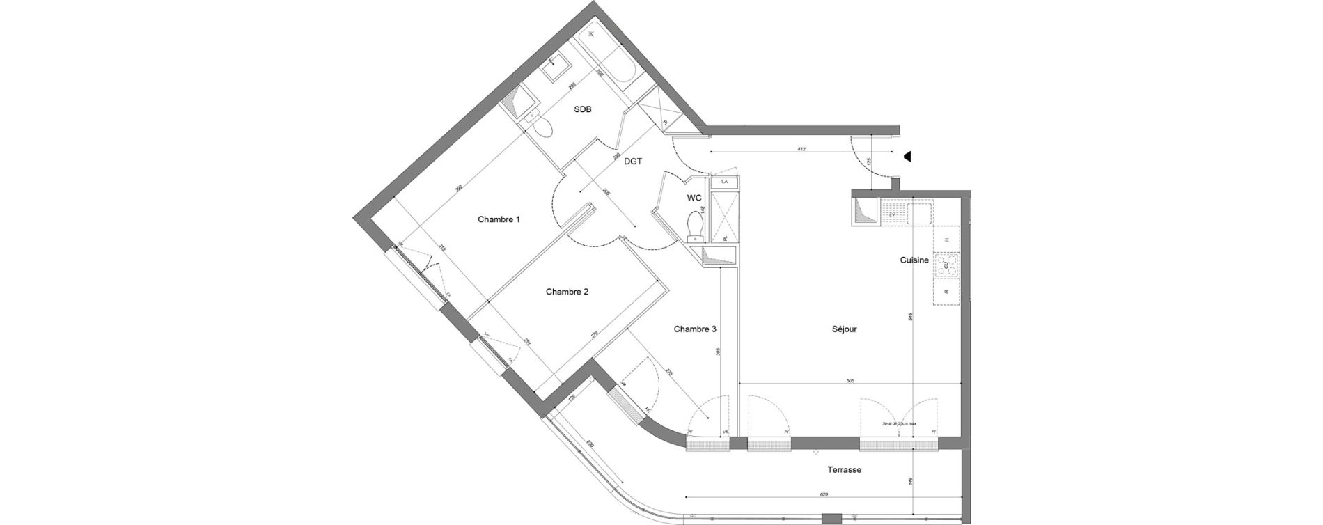 Appartement T4 de 78,30 m2 &agrave; Drancy Les oiseaux