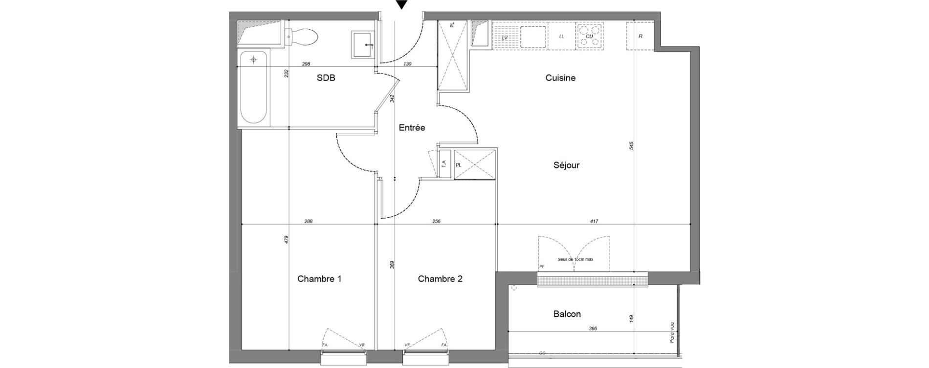 Appartement T3 de 59,87 m2 &agrave; Drancy Les oiseaux