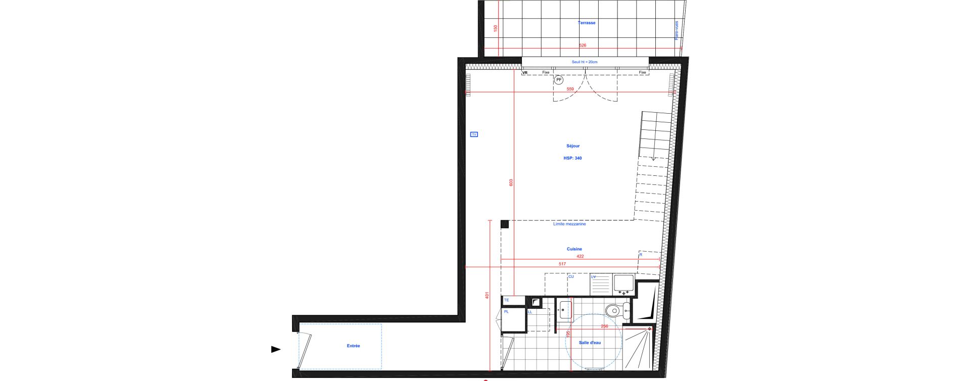 Appartement T1 de 44,75 m2 &agrave; Drancy L'economie