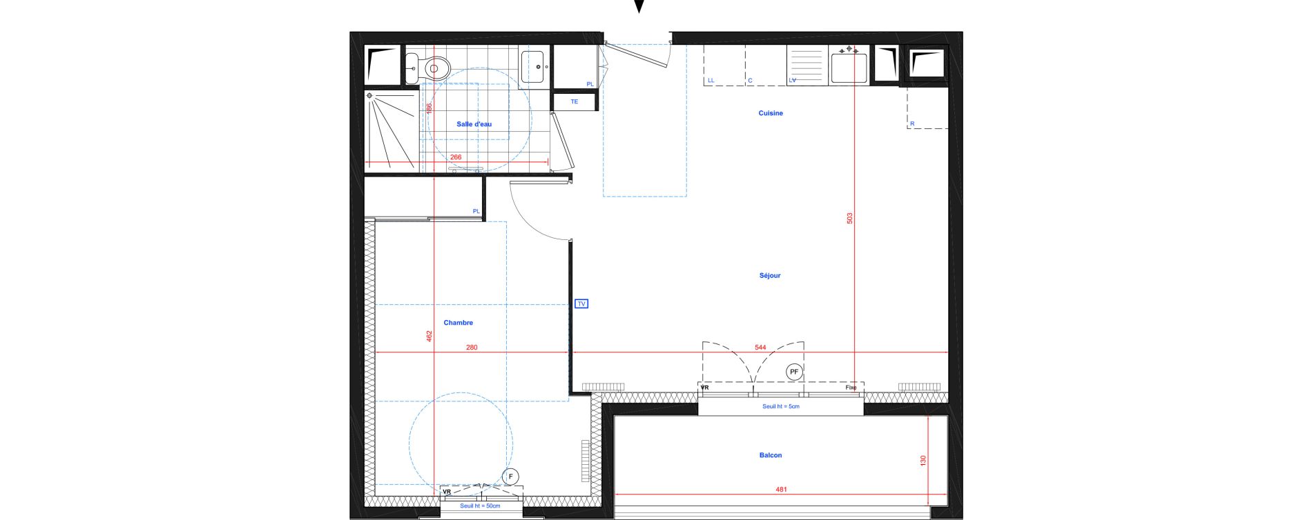 Appartement T2 de 45,01 m2 &agrave; Drancy L'economie