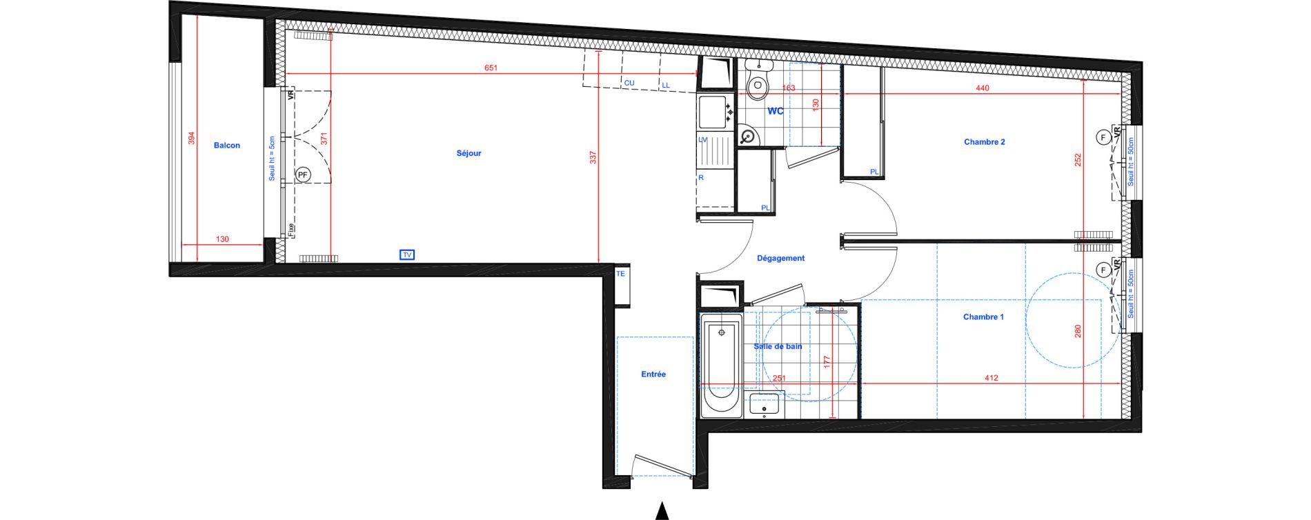 Appartement T3 de 62,72 m2 &agrave; Drancy L'economie