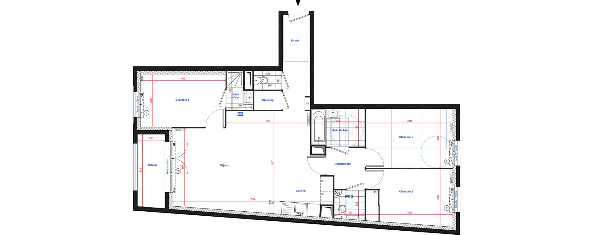 Appartement T4 de 82,99 m2 &agrave; Drancy L'economie