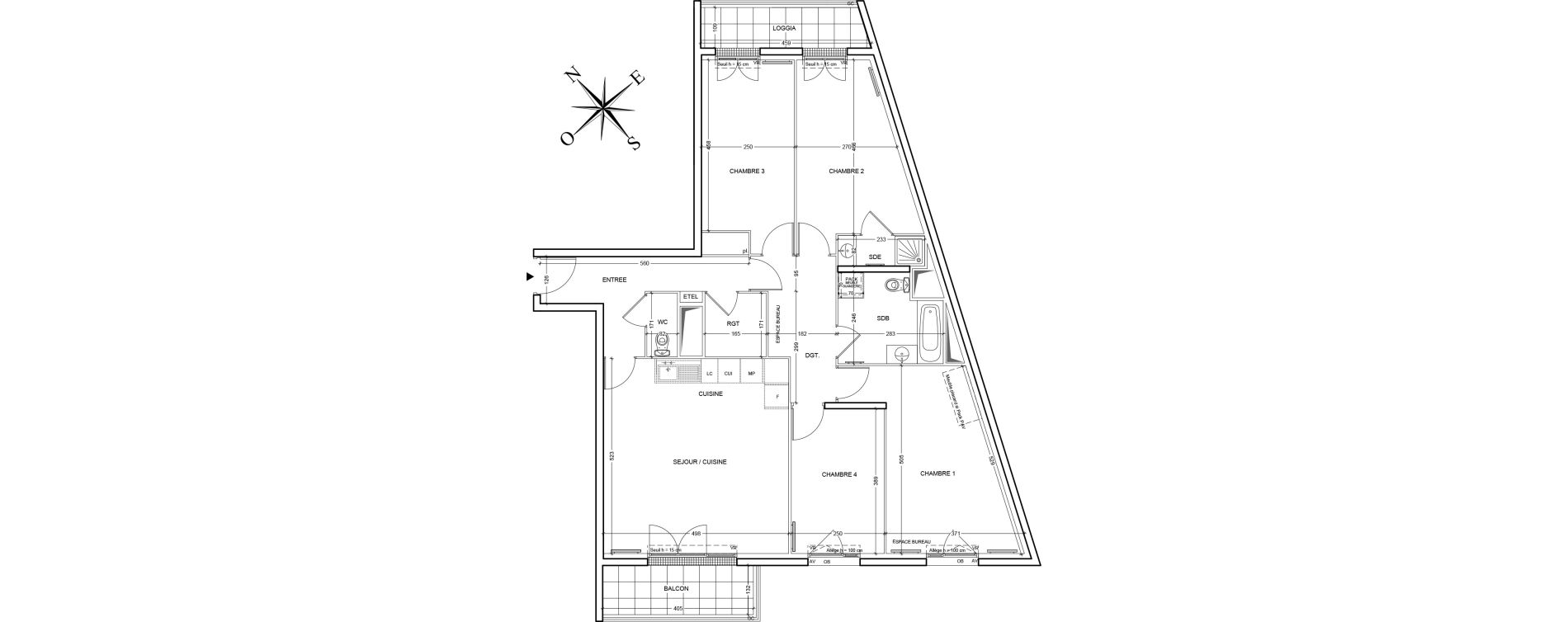 Appartement T5 de 105,05 m2 &agrave; &Eacute;pinay-Sur-Seine Epinay sur seine centre ville