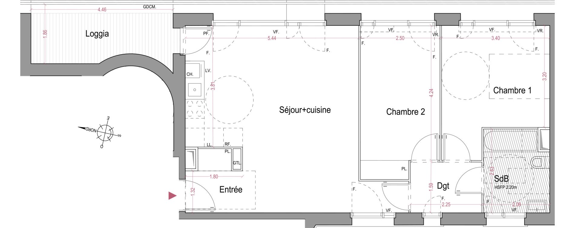 Appartement T3 de 65,40 m2 à Épinay-Sur-Seine Centre