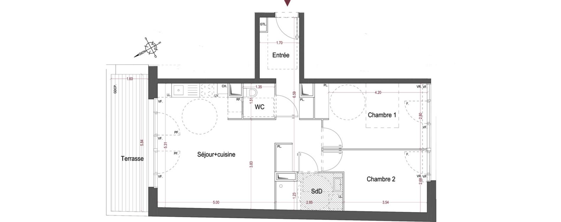 Appartement T3 de 64,30 m2 à Épinay-Sur-Seine Centre