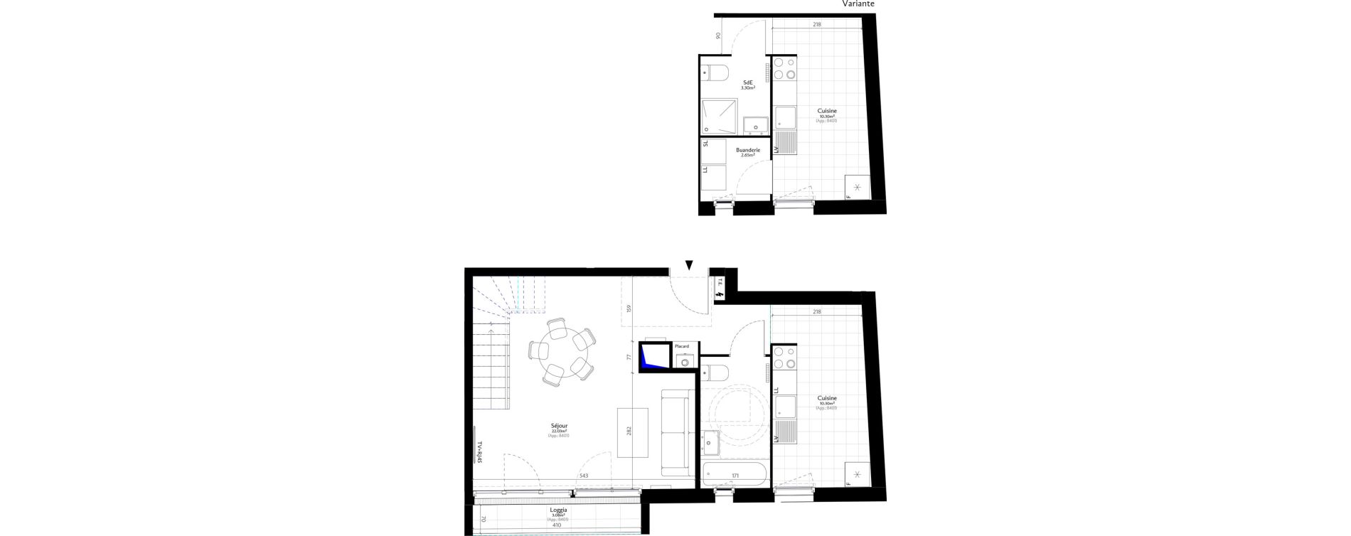 Duplex T4 de 84,28 m2 &agrave; &Eacute;pinay-Sur-Seine Centre