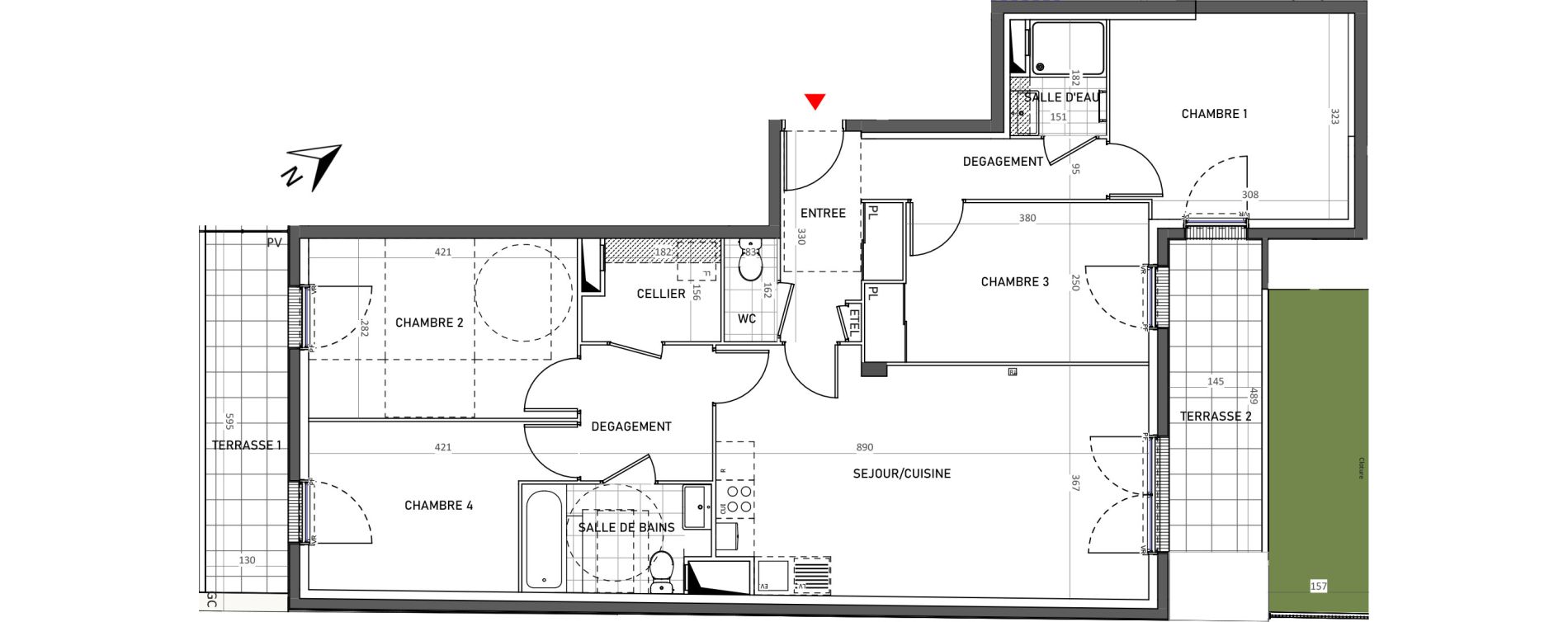 Appartement T5 de 93,35 m2 &agrave; &Eacute;pinay-Sur-Seine Le cygne d enghien