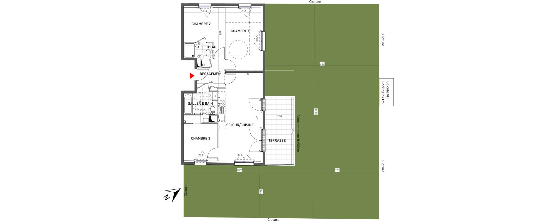 Appartement T4 de 70,45 m2 &agrave; &Eacute;pinay-Sur-Seine Le cygne d enghien