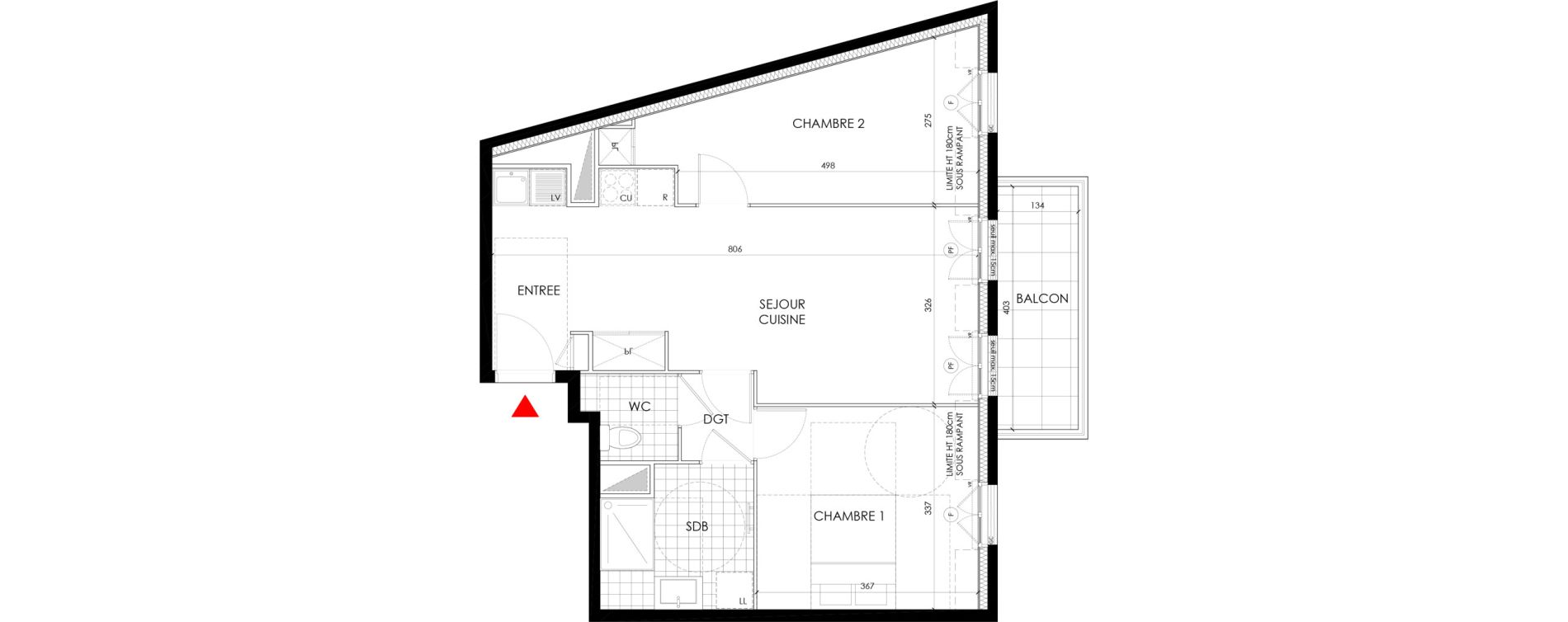 Appartement T3 de 55,75 m2 &agrave; Gagny Centre