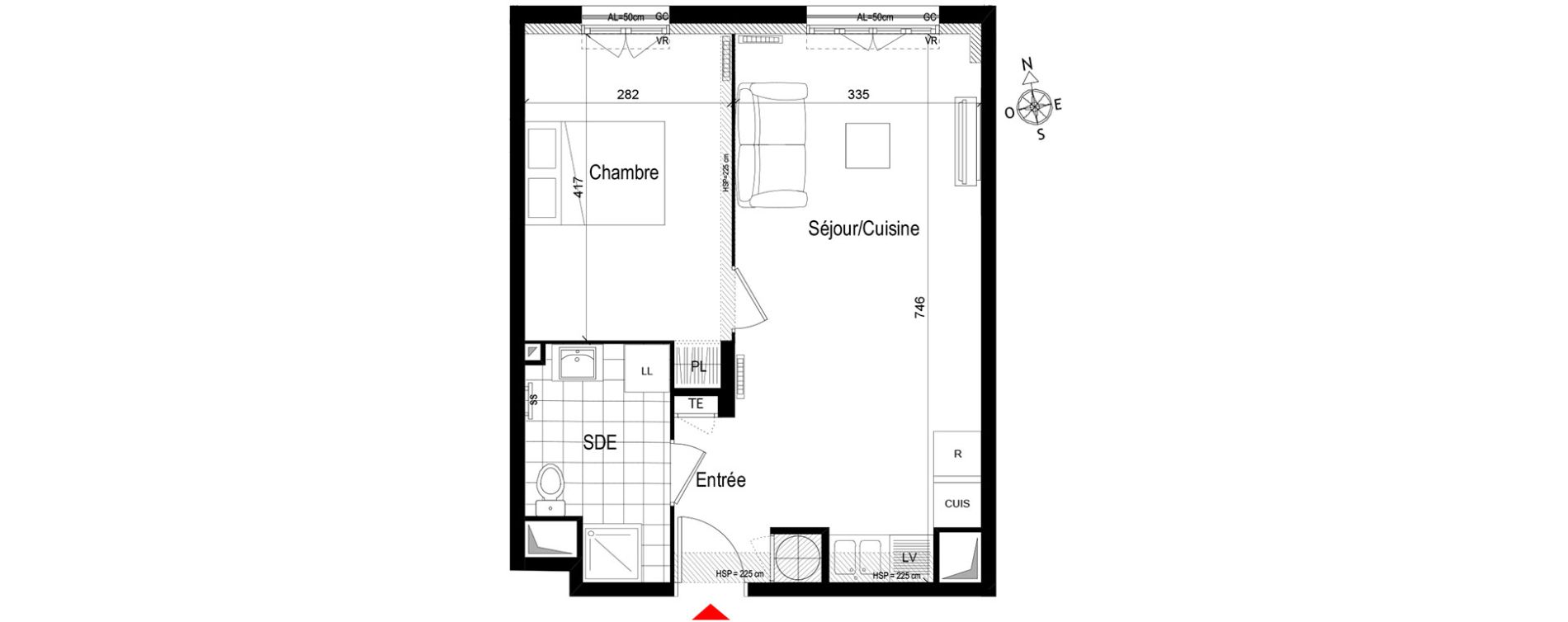 Appartement T2 de 43,90 m2 &agrave; Gagny Centre