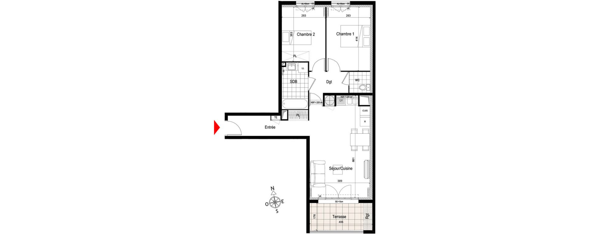 Appartement T3 de 64,90 m2 &agrave; Gagny Centre