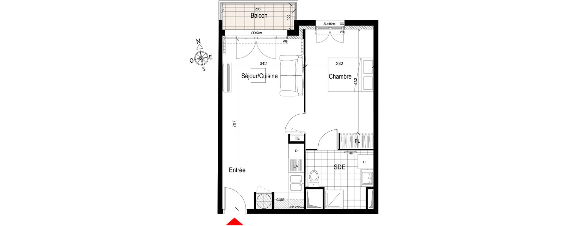 Appartement T2 de 43,60 m2 &agrave; Gagny Centre