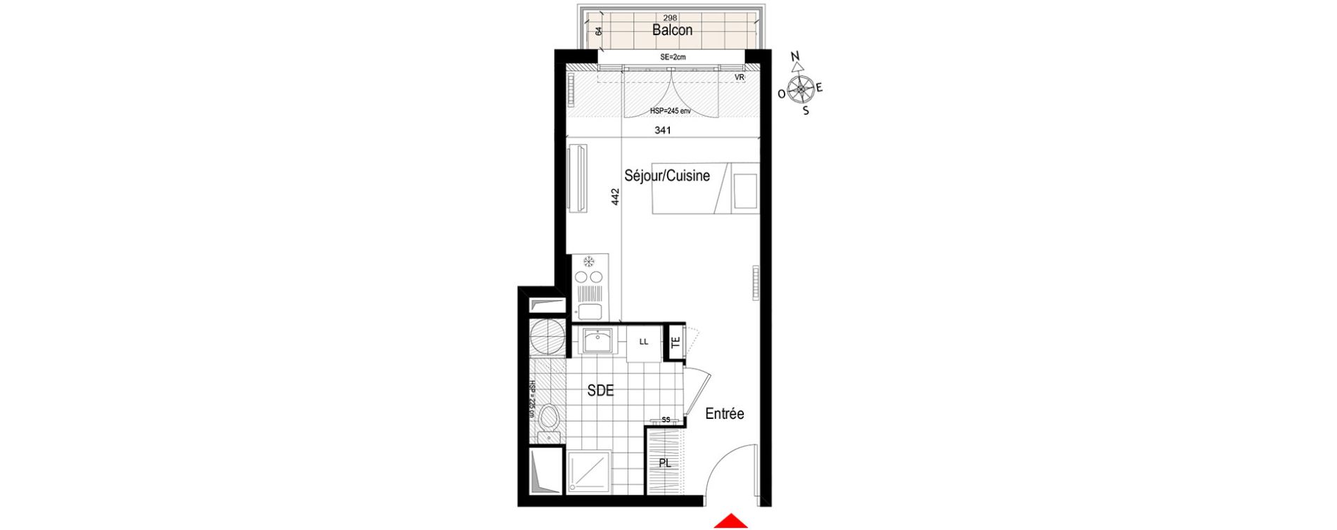 Appartement T1 de 26,00 m2 &agrave; Gagny Centre