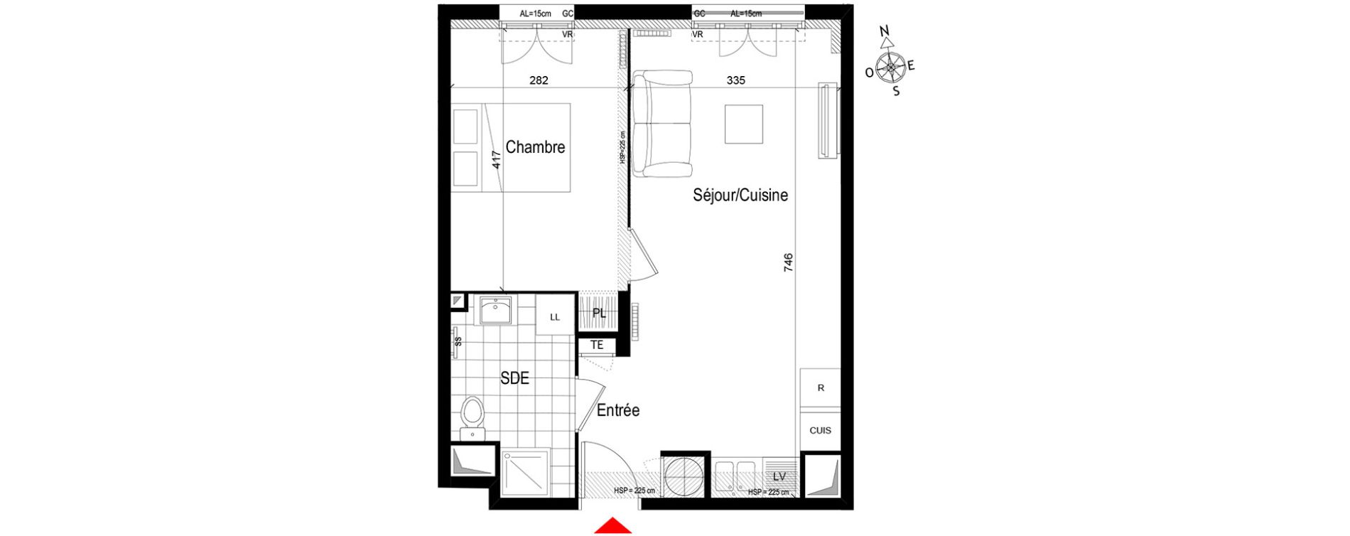 Appartement T2 de 43,90 m2 &agrave; Gagny Centre