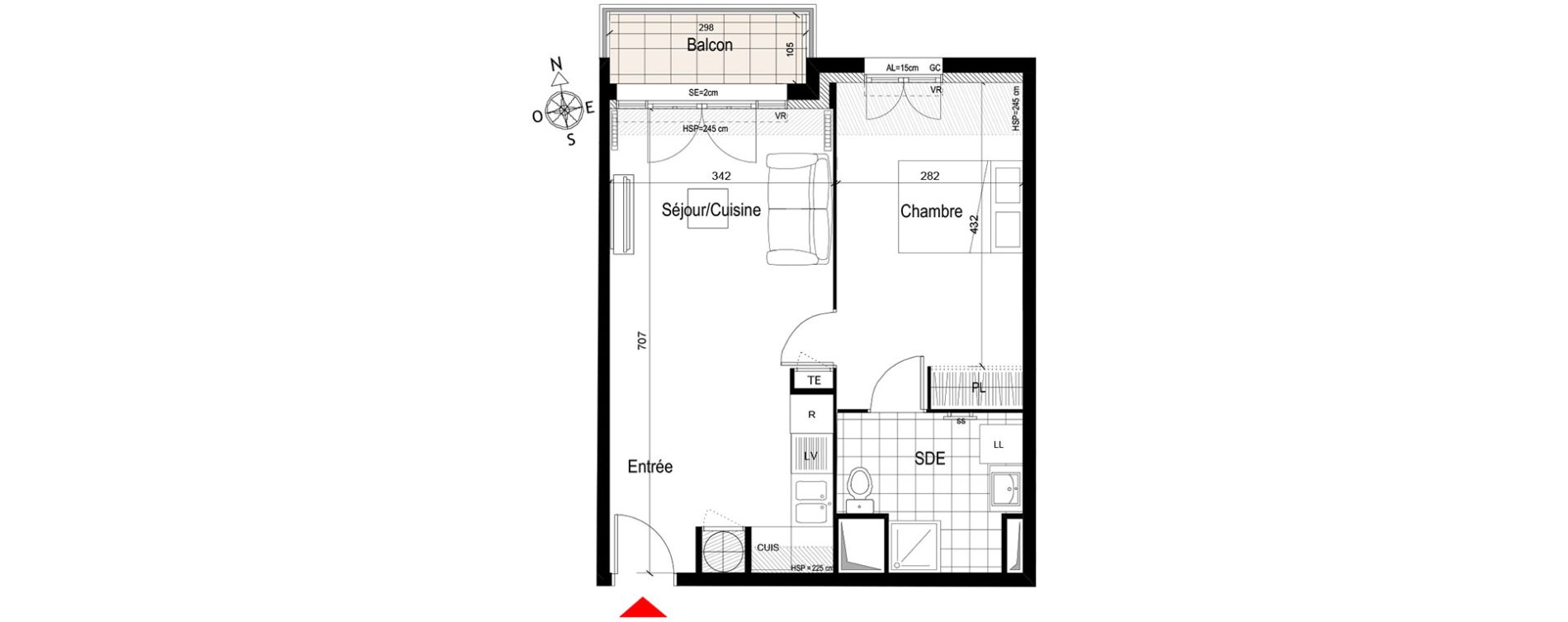 Appartement T2 de 43,60 m2 &agrave; Gagny Centre