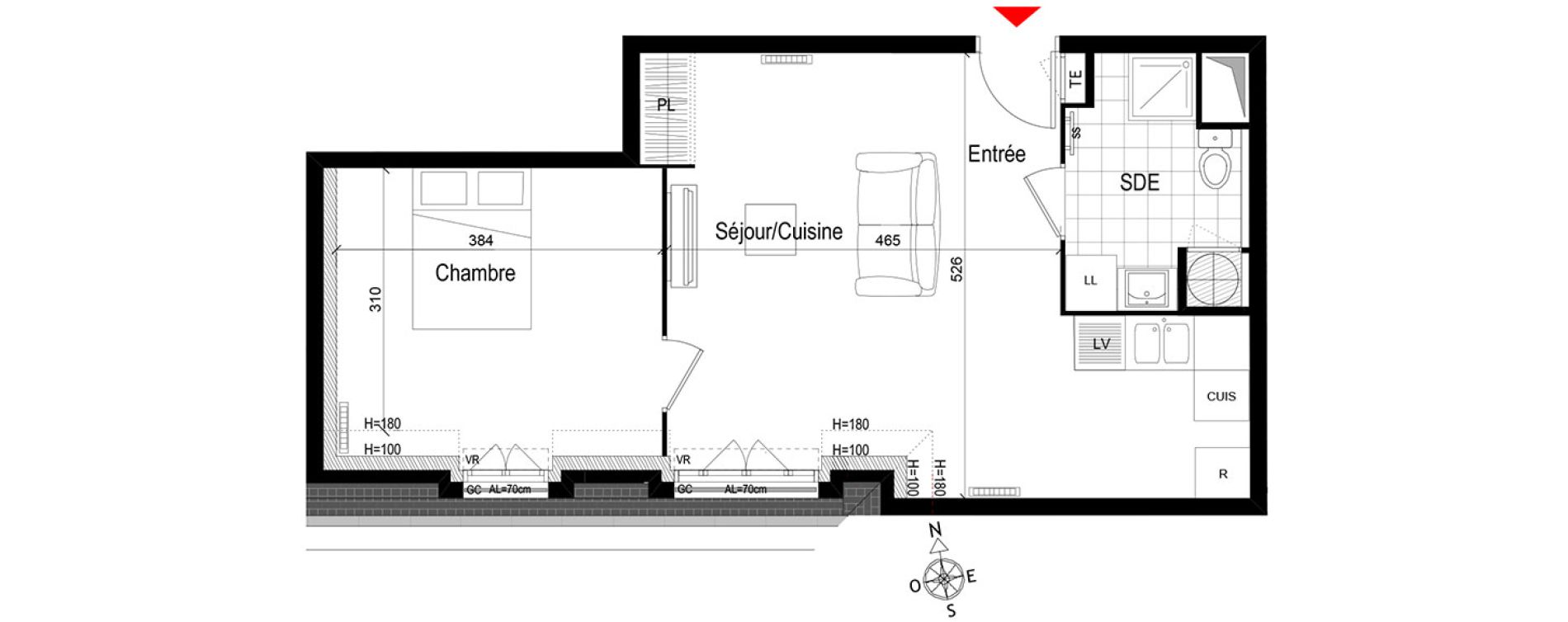 Appartement T2 de 46,00 m2 &agrave; Gagny Centre