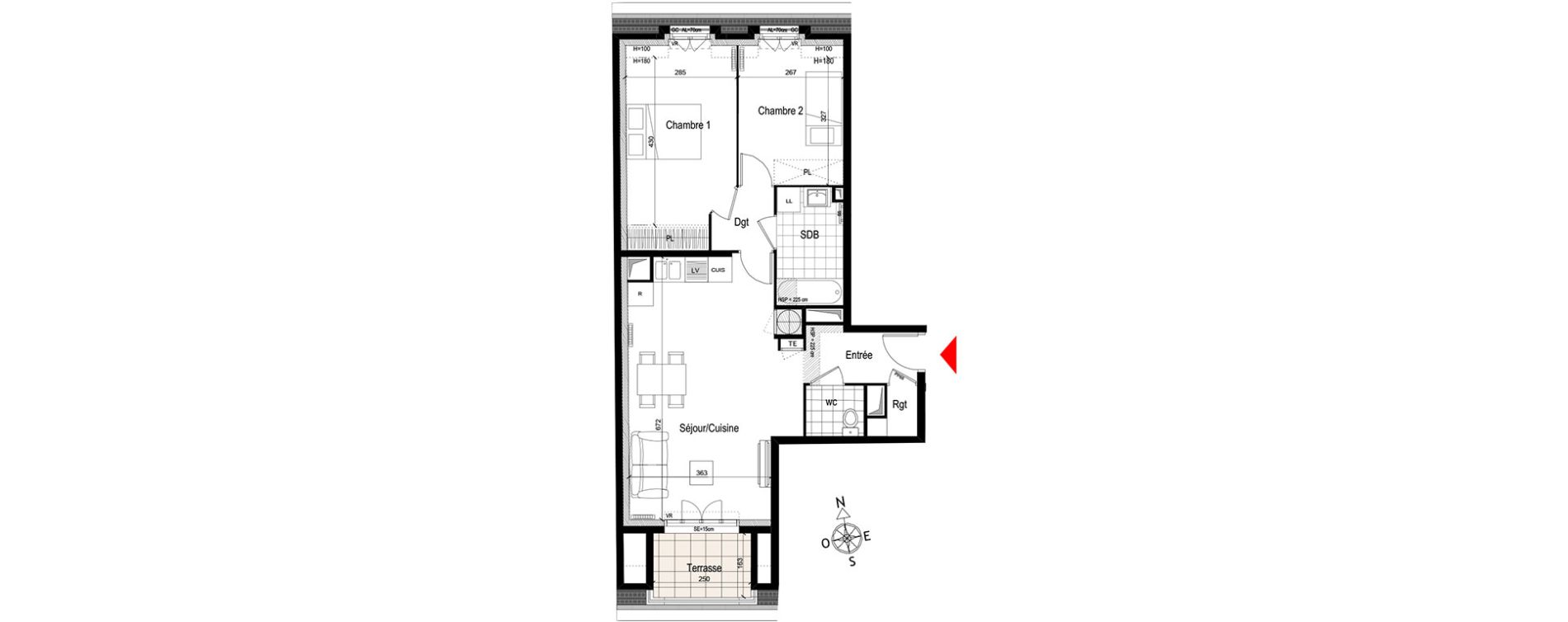Appartement T3 de 64,00 m2 &agrave; Gagny Centre