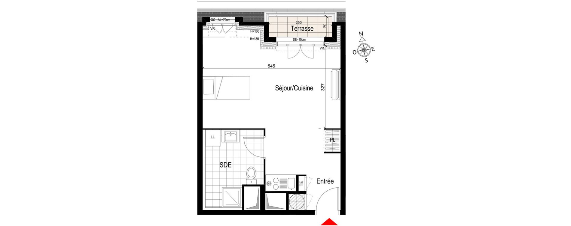 Appartement T1 de 33,80 m2 &agrave; Gagny Centre