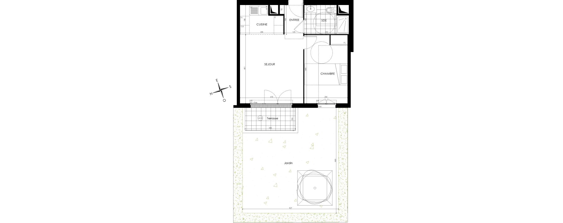 Appartement T2 de 43,80 m2 &agrave; Gagny Centre