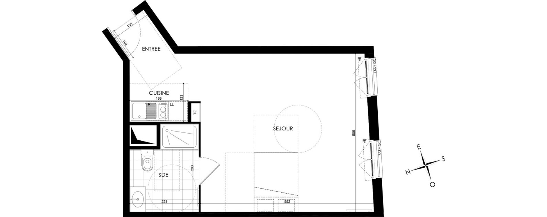 Appartement T1 de 38,98 m2 &agrave; Gagny Centre