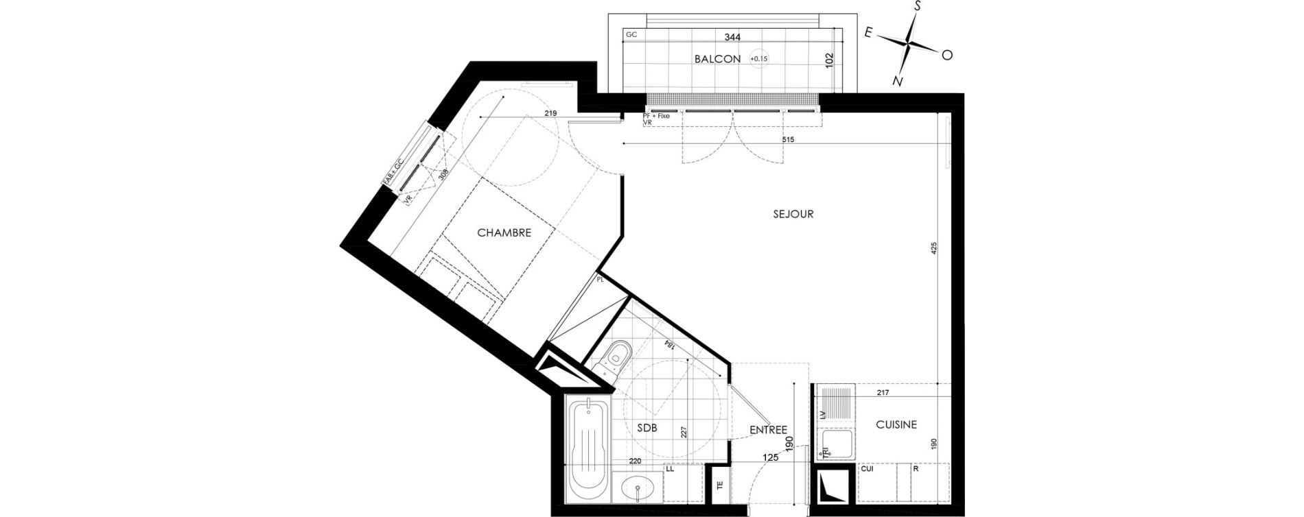 Appartement T2 de 44,90 m2 &agrave; Gagny Centre