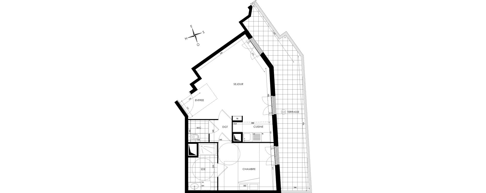 Appartement T2 de 46,78 m2 &agrave; Gagny Centre