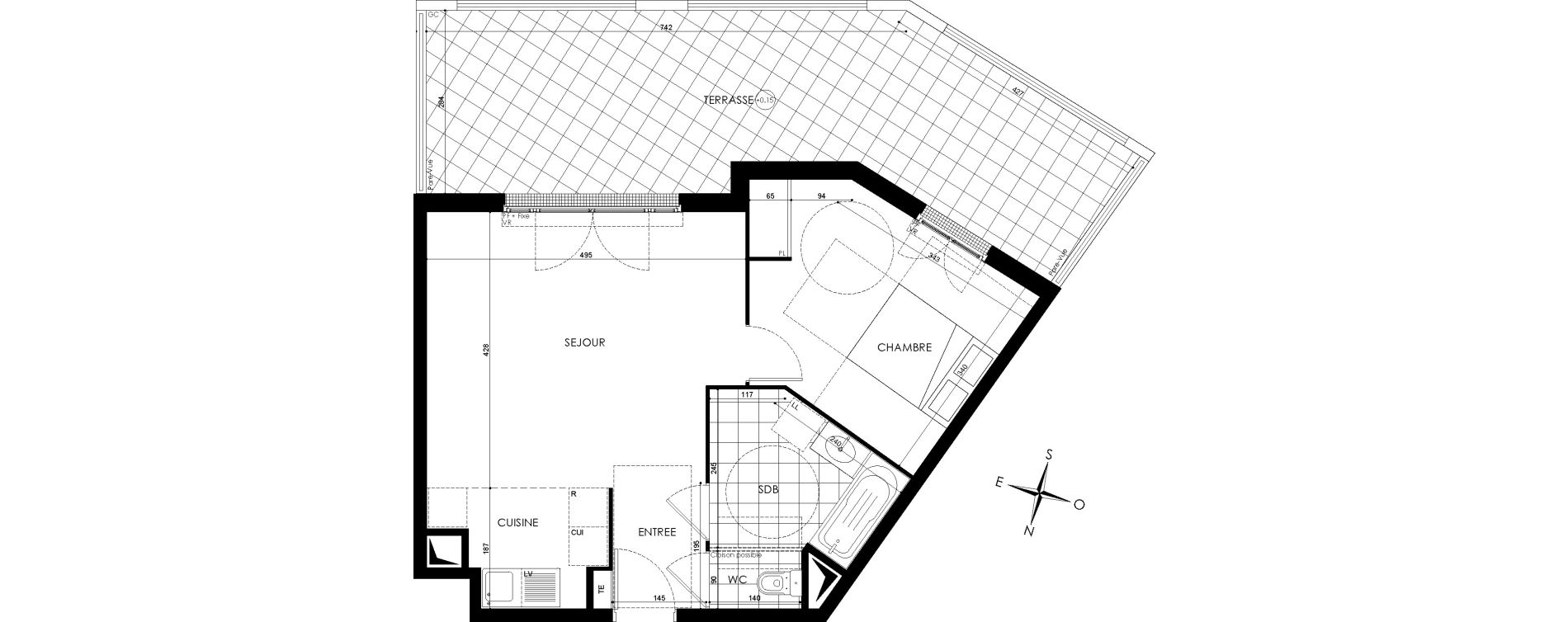 Appartement T2 de 47,43 m2 &agrave; Gagny Centre