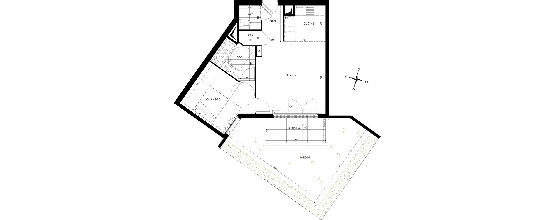Appartement T2 de 44,88 m2 &agrave; Gagny Centre