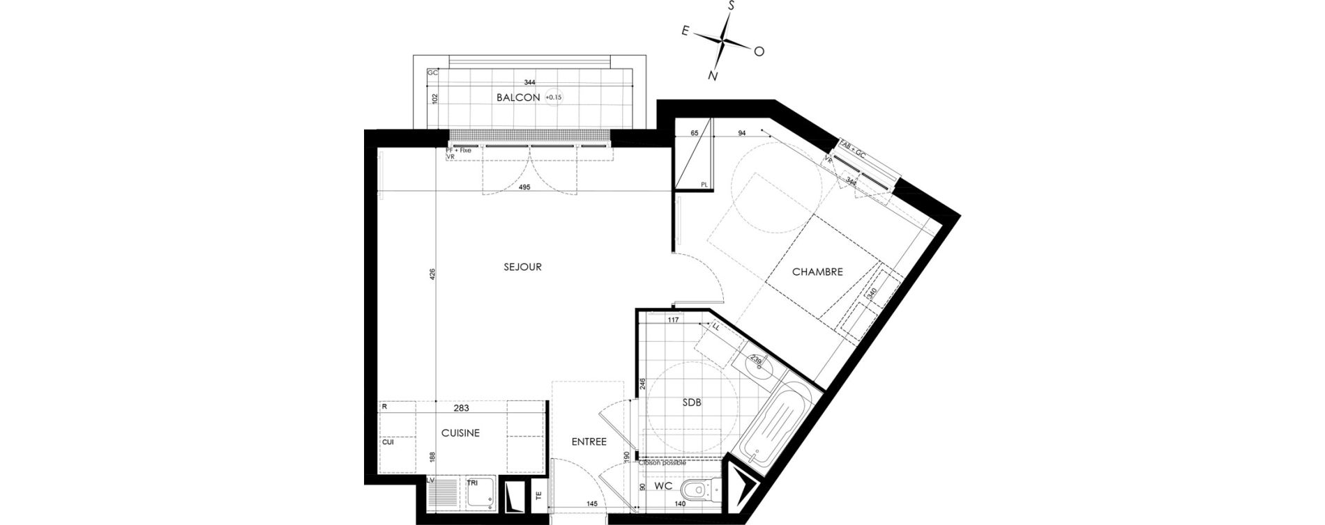 Appartement T2 de 47,62 m2 &agrave; Gagny Centre