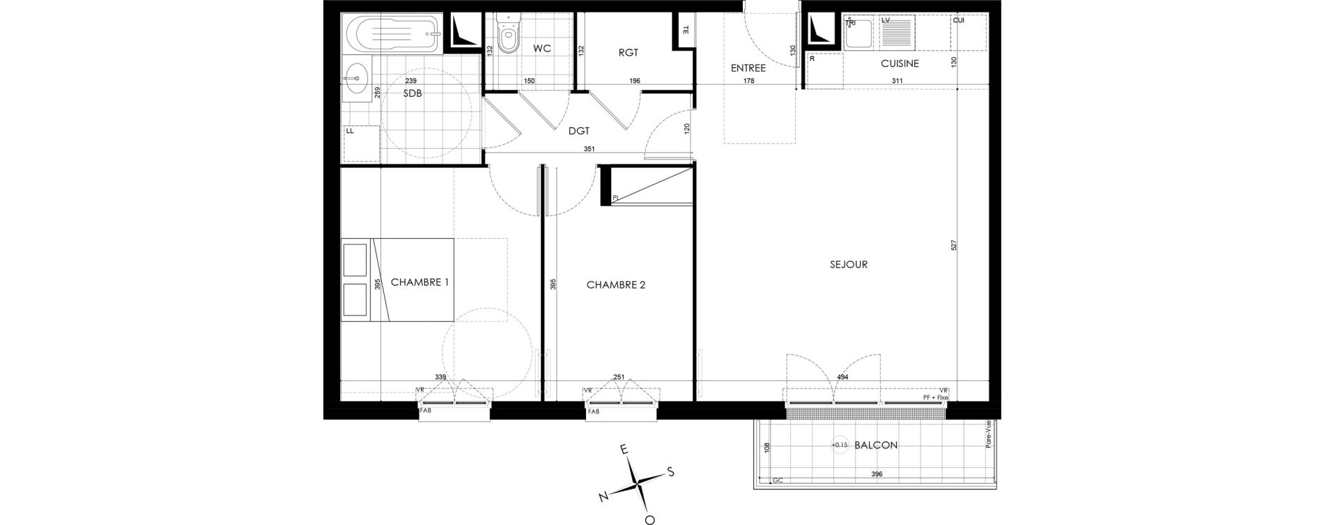 Appartement T3 de 69,31 m2 &agrave; Gagny Centre