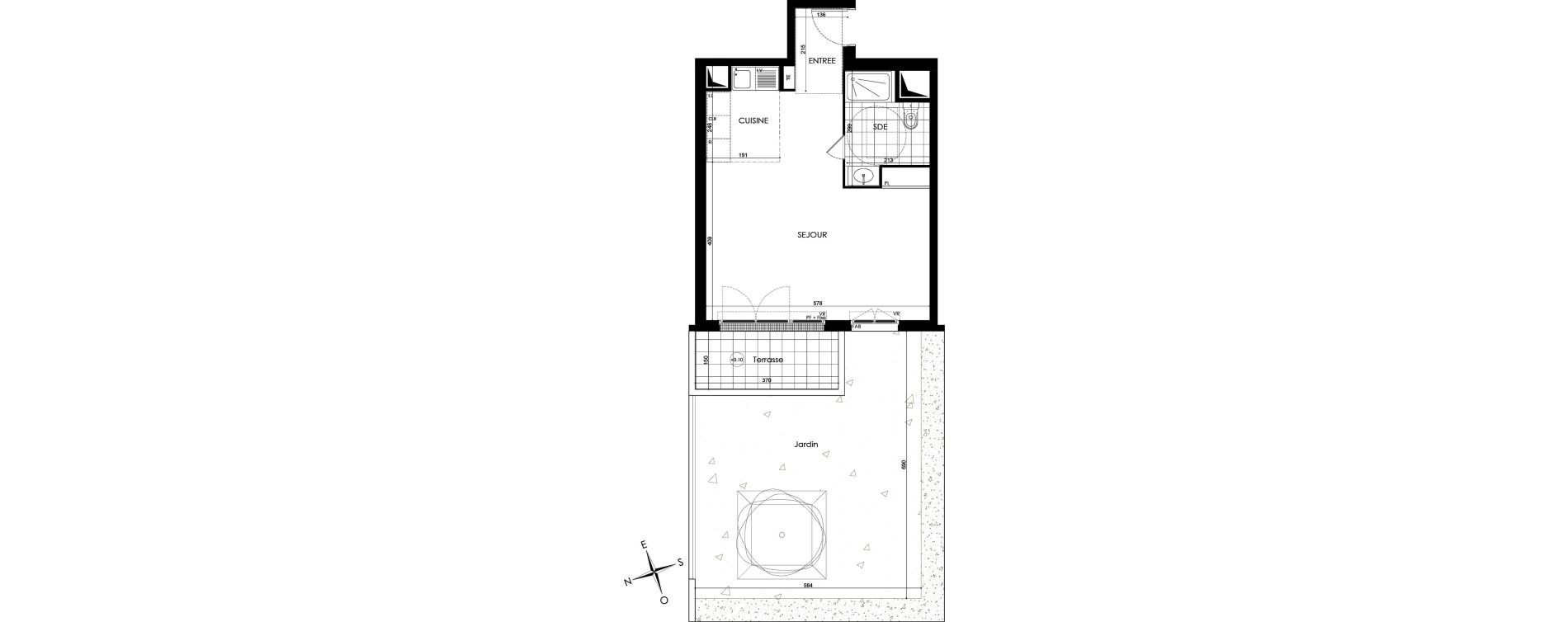 Appartement T1 de 37,90 m2 &agrave; Gagny Centre