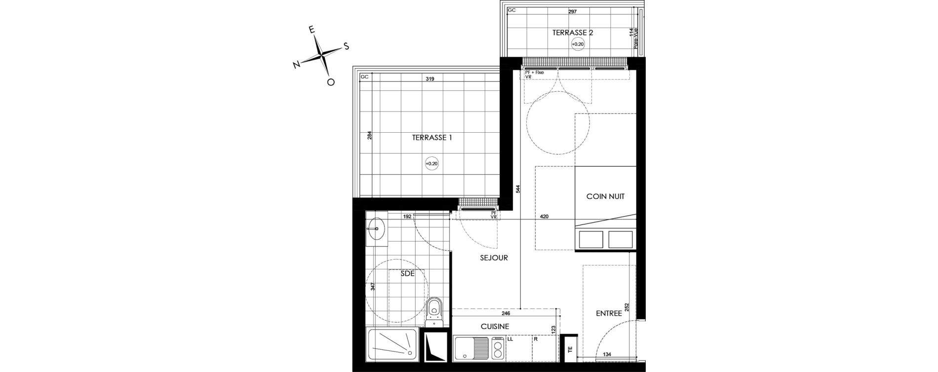Appartement T1 de 29,39 m2 &agrave; Gagny Centre