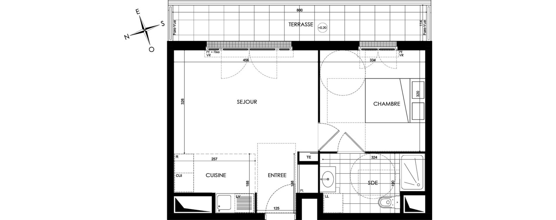 Appartement T2 de 38,47 m2 &agrave; Gagny Centre