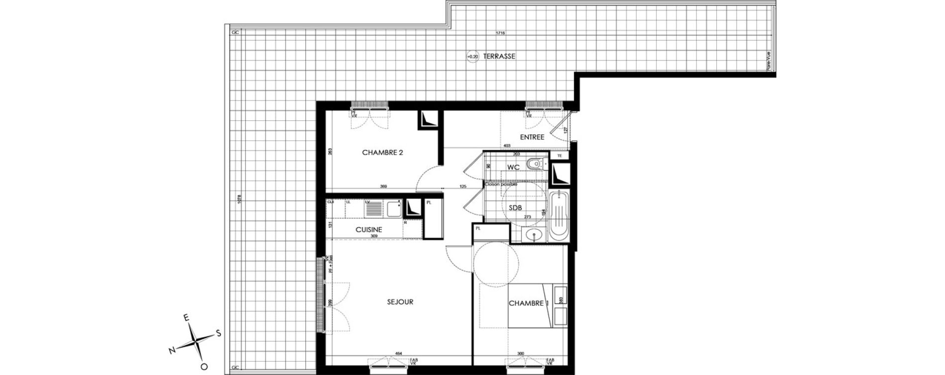 Appartement T3 de 59,15 m2 &agrave; Gagny Centre