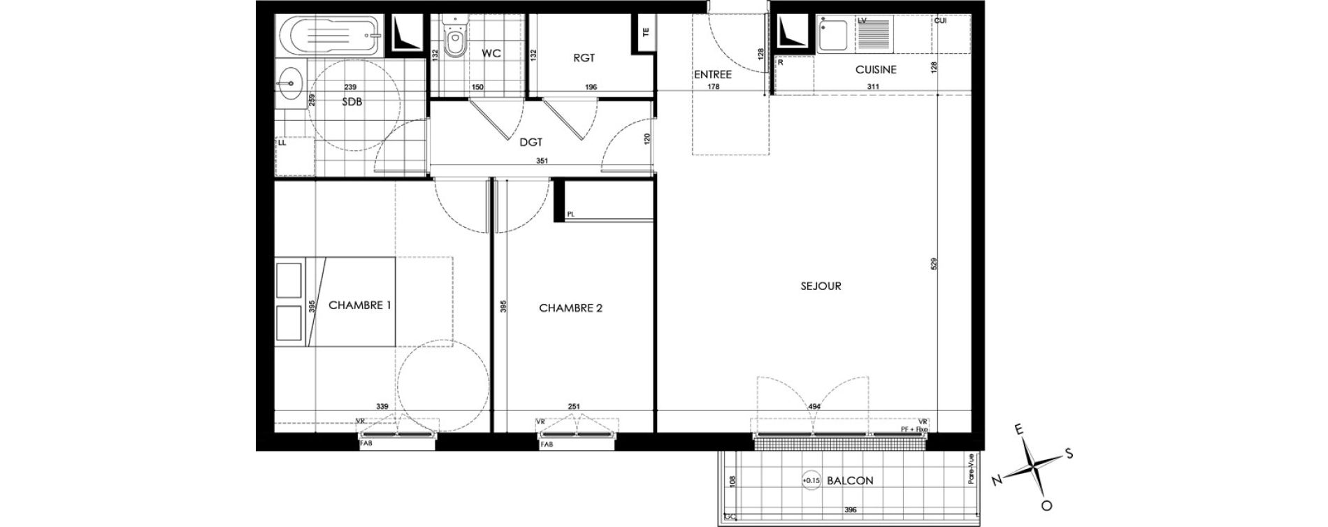 Appartement T3 de 69,41 m2 &agrave; Gagny Centre