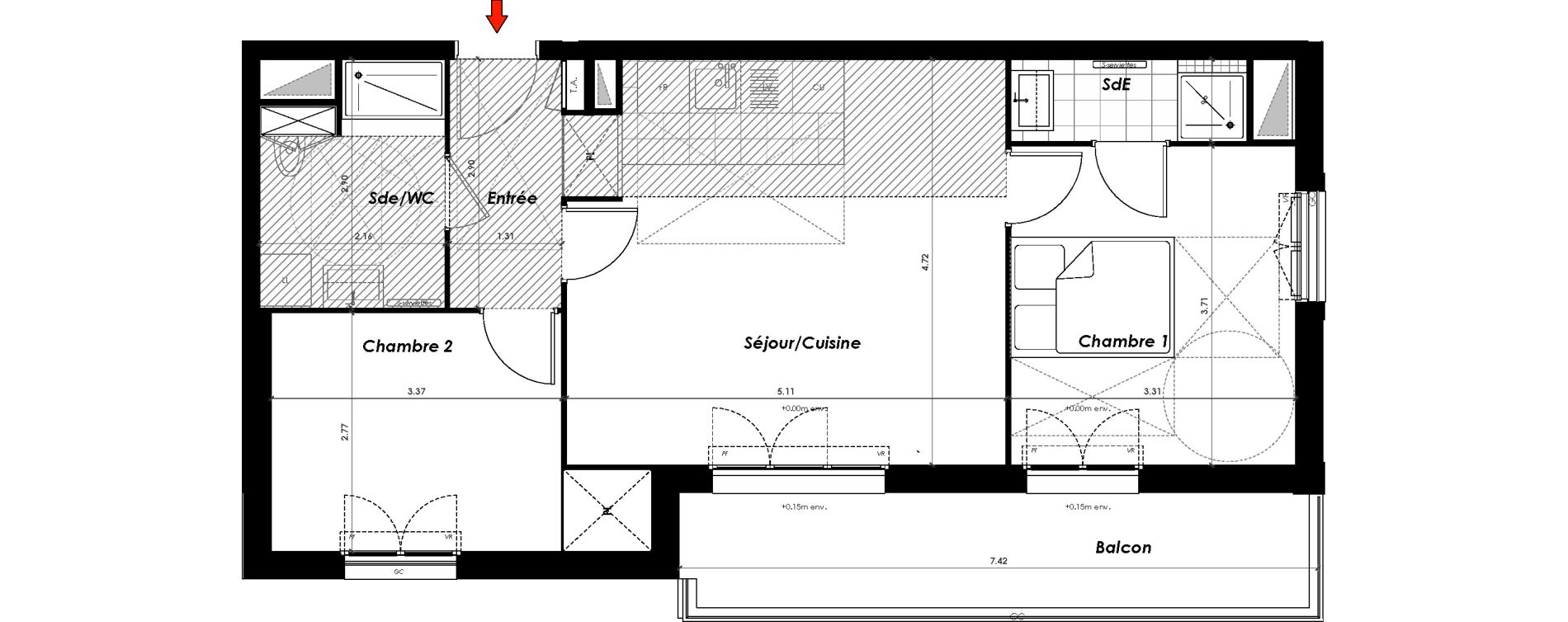 Appartement T3 de 58,50 m2 &agrave; Gagny Centre