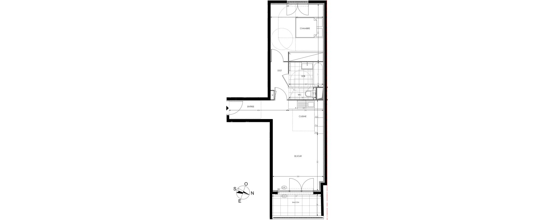 Appartement T2 de 48,49 m2 &agrave; Gagny Centre