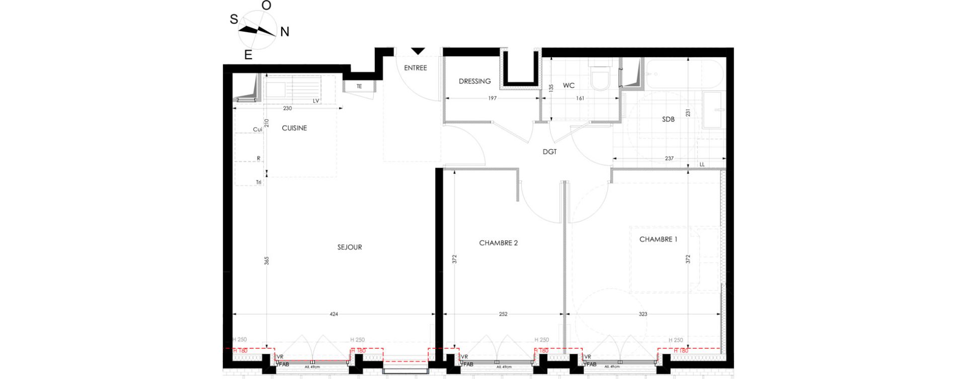 Appartement T3 de 59,69 m2 &agrave; Gagny Centre