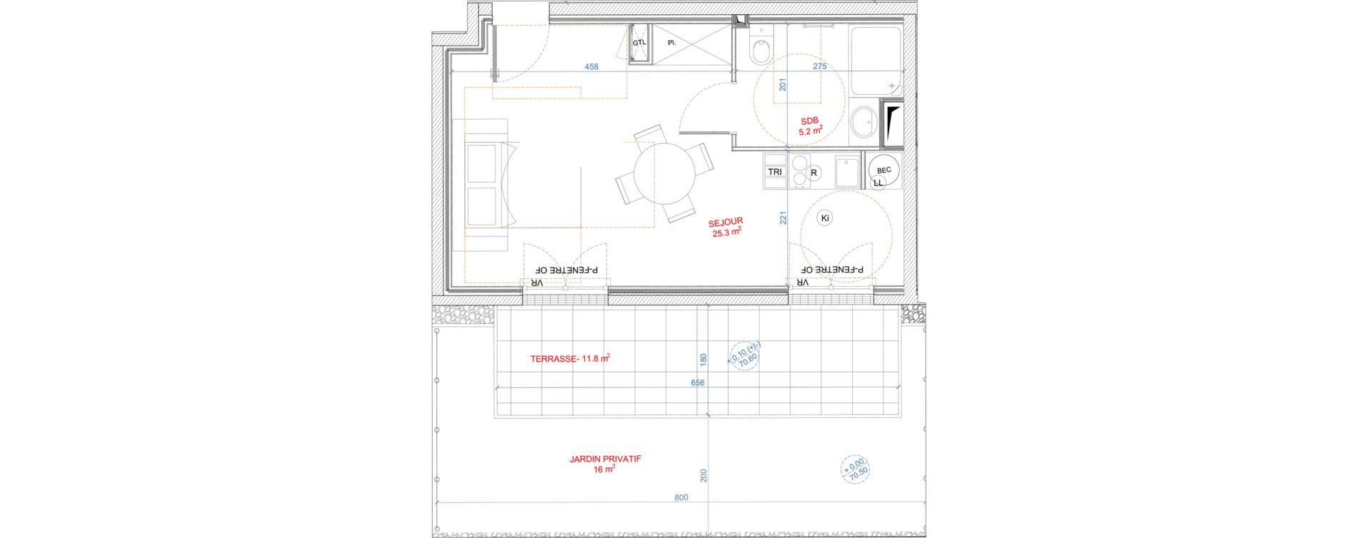 Appartement T1 de 30,50 m2 &agrave; Gagny Centre