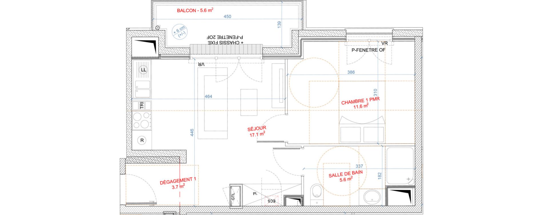 Appartement T2 de 38,00 m2 &agrave; Gagny Centre