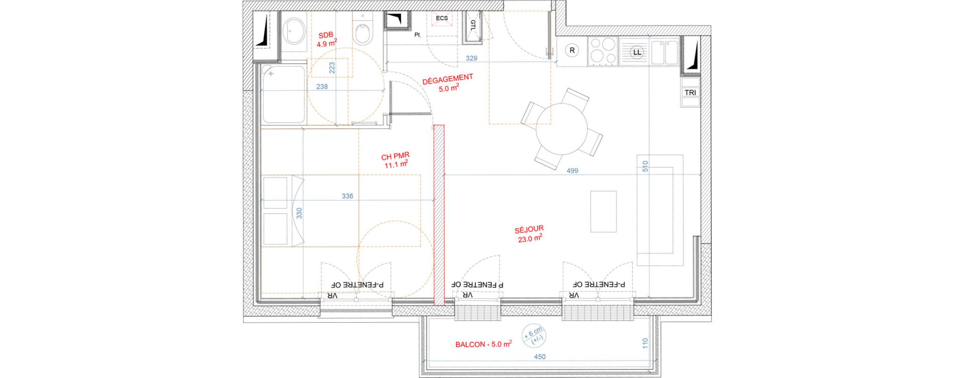 Appartement T2 de 44,00 m2 &agrave; Gagny Centre