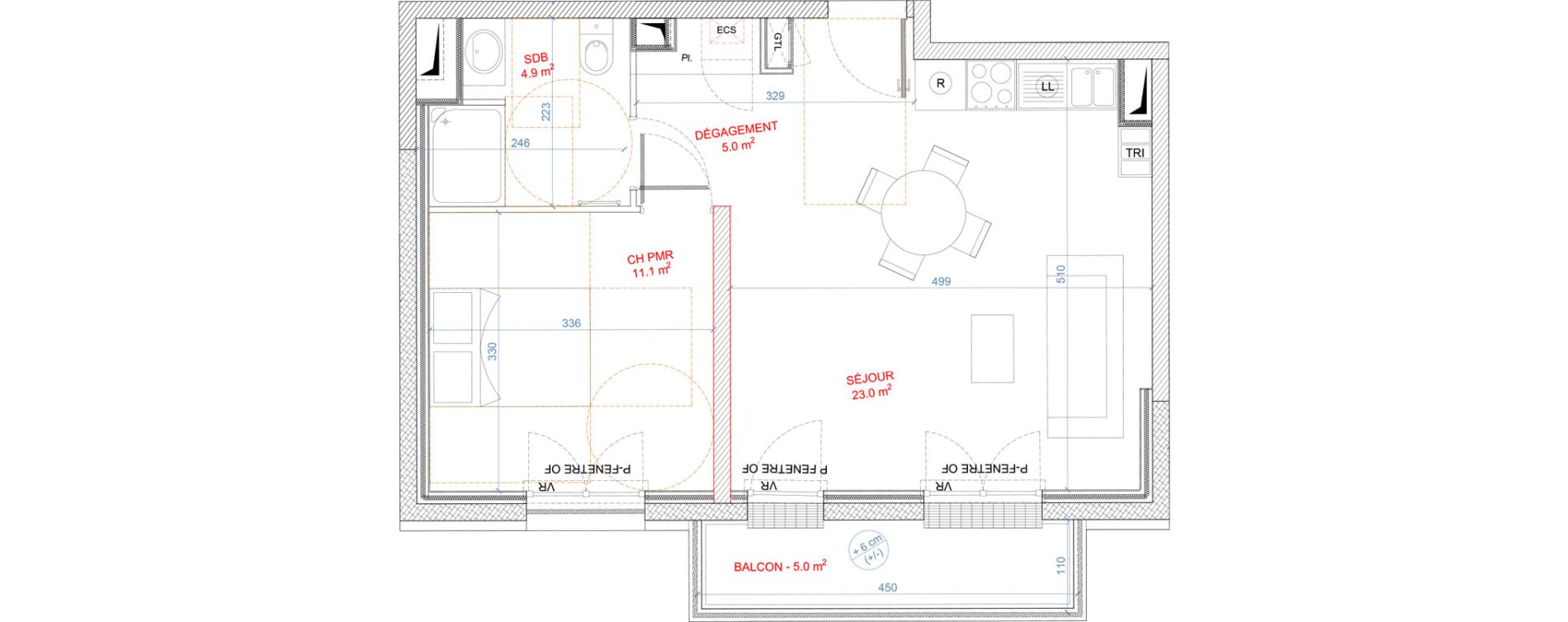 Appartement T2 de 44,00 m2 &agrave; Gagny Centre