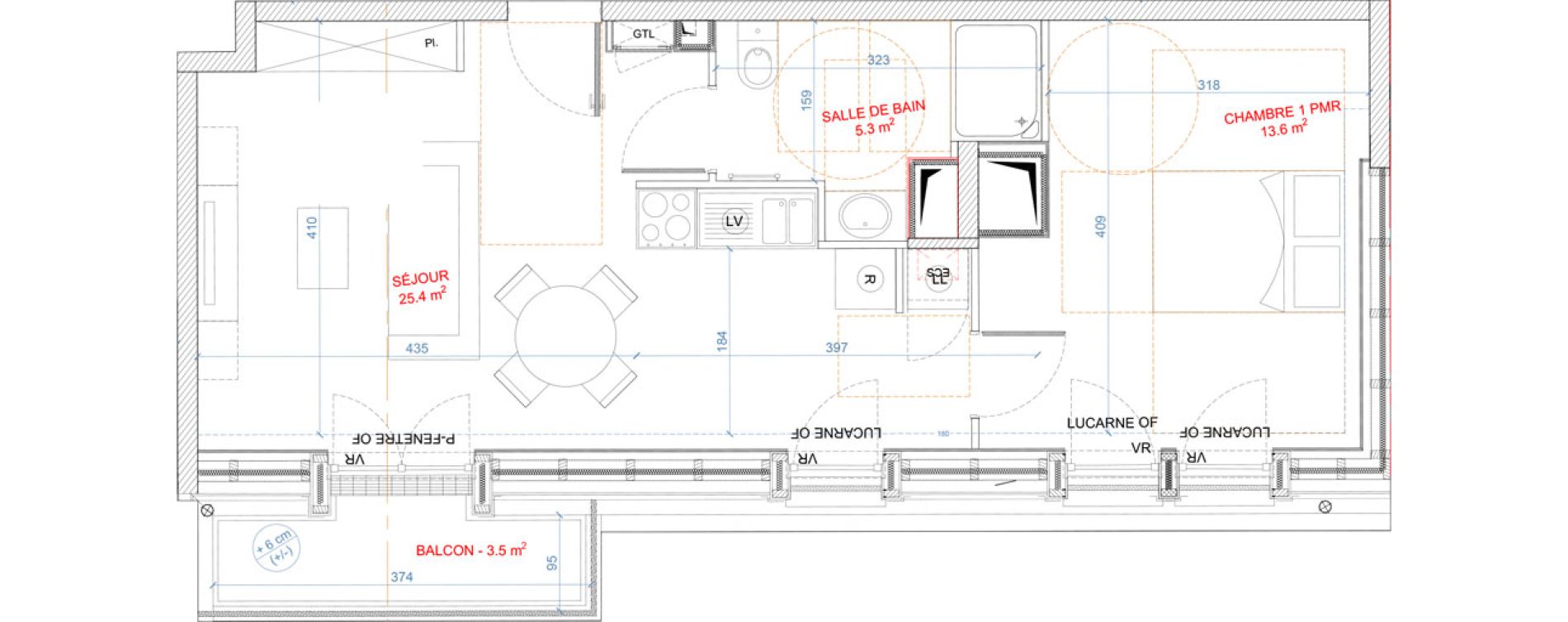 Appartement T2 de 44,30 m2 &agrave; Gagny Centre