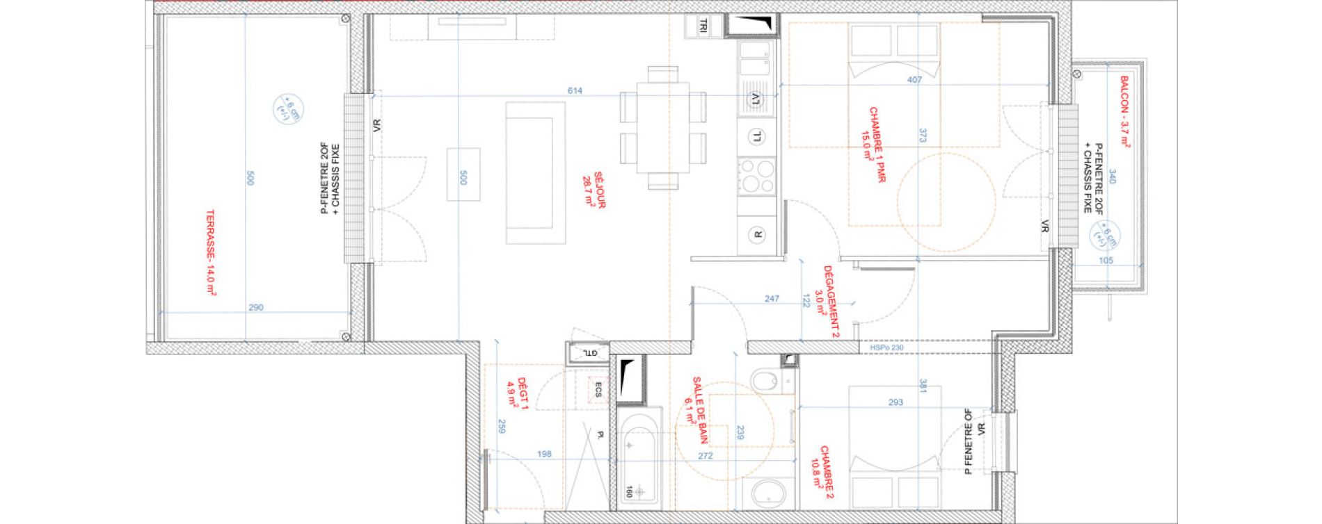 Appartement T3 de 68,50 m2 &agrave; Gagny Centre